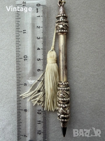 Старинен сребърен химикал , снимка 6 - Колекции - 54304556