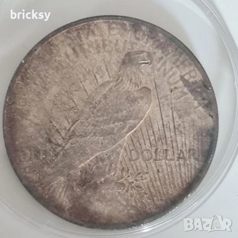 USA 1 Dollar 1923 Peace Dollar • Сребро .900 • патина