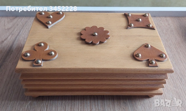 Кутия дървена за карти за ценители , снимка 2 - Декорация за дома - 54172099