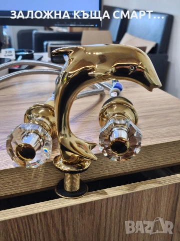 луксозен смесител за мивка с делфин, снимка 4 - Мивки - 54111643