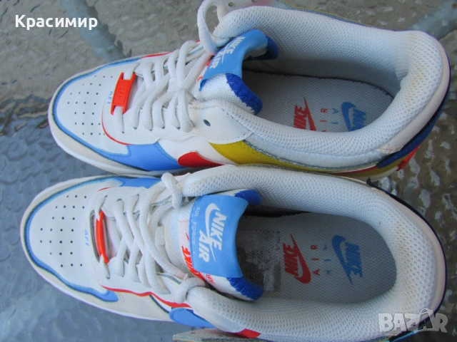 Дамски маратонки Nike Air Force 1 Shadow "Sail Multi", снимка 12 - Маратонки - 54397399