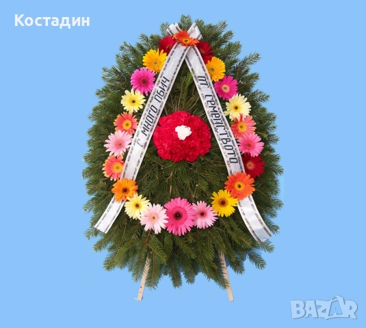 Венци и аранжировки от естествени цветя , снимка 5 - Траурни и погребални услуги - 54409470