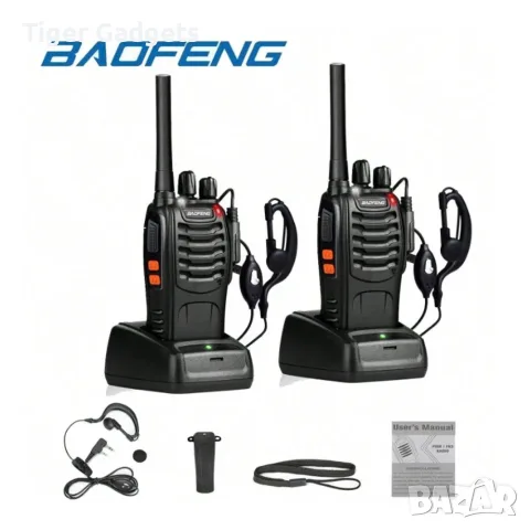 Комплект 2 бр. Baofeng BF-88E PMR446 радиостанции с USB зарядни и слушалки