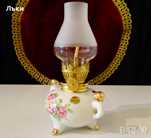 Порцеланова газена лампа Onno Behrends Tee., снимка 4 - Антикварни и старинни предмети - 54082193
