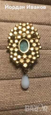 Старинна чешка брошка , снимка 2 - Други - 54324606