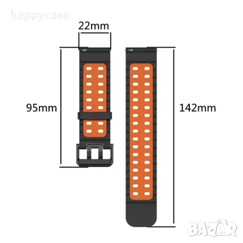 MARINE Силиконова каишка за Huawei Watch/Samsung/Garmin/Apple/Xiaomi/Amazfit, снимка 17 - Каишки за часовници - 51471802