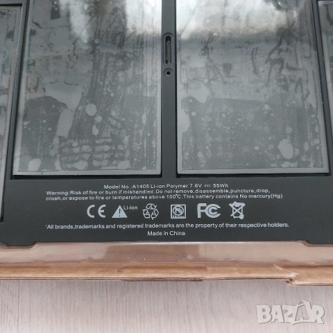 Чисто Нова Батерия за MacBook Air 13" A1405 (A1466 / A1369) | 7.6V 55Wh, снимка 2 - Батерии за лаптопи - 54590663