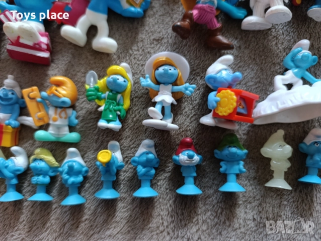 Огромна колекция смърфовете The Smurf, фигурки смърфчета Kinder, стики, снимка 9 - Фигурки - 54742834