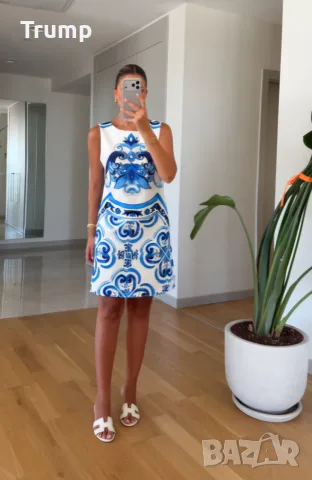 - 40 % дамска мини рокля с емблематичните дизайни на Dolce & Gabbana.    , снимка 2 - Рокли - 55629873