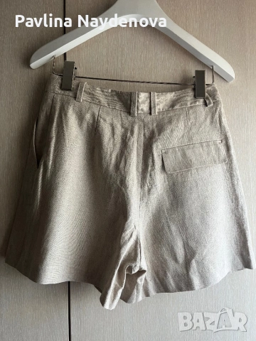 Нови ленени панталонки Zara, снимка 6 - Къси панталони и бермуди - 54707289