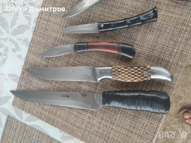 Два ножа стари здрави,две ножчета и шивашка ножица,,чилик,, стомана изработка красива на всички , снимка 4 - Антикварни и старинни предмети - 55616485