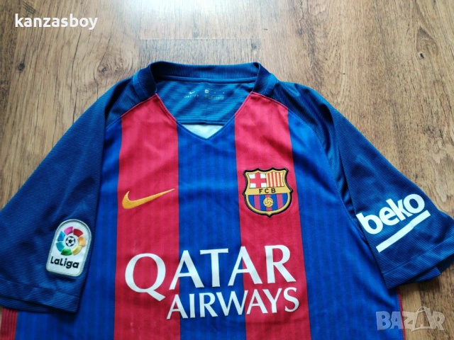 Nike Barcelona 2016-17 -мъжка футболна тениска М, снимка 2 - Тениски - 54491325