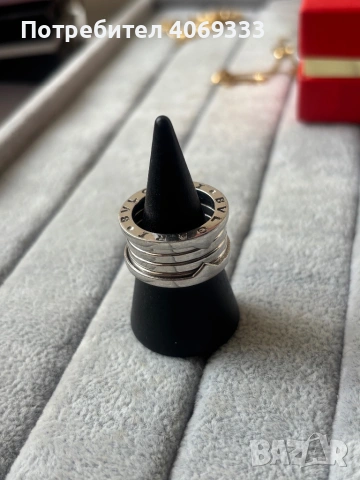 Сребърен пръстен Булгари 925, снимка 5 - Пръстени - 54277000