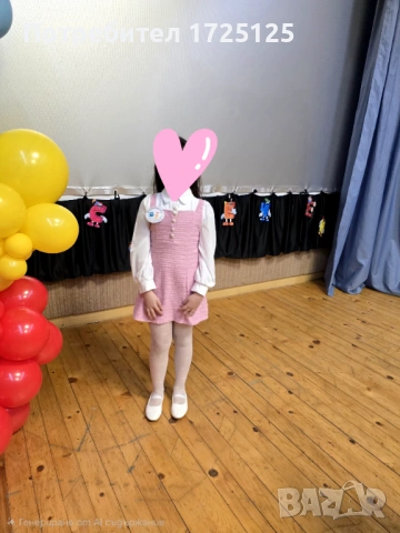 Рокля с дълъг ръкав, снимка 2 - Детски рокли и поли - 54263606