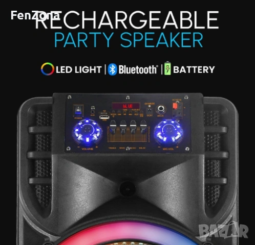 Караоке тонколона с два високоговорителя 2х12 инча XH-1689,12м гаранция, снимка 4 - Караоке - 54105325