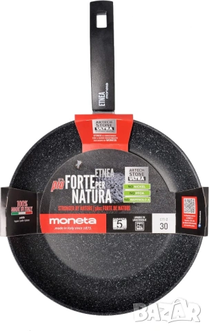 Продавам тиган Moneta Etnea – 30 см, снимка 4 - Съдове за готвене - 54442285