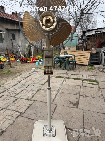 70-те или 80-те години.  Марка: National (Matsushita Electric).  Тип: Ретро подов вентилатор с метал, снимка 3 - Друга електроника - 54122051