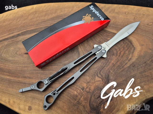 Сгъваем нож пеперуда Spyderco SpyderFly Butterfly B01P, снимка 4 - Ножове - 54751743