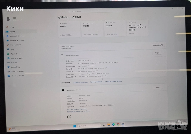 MICROSOFT SURFACE 4 | I7 1185G7 | 32GB RAM | 1 TB SSD | Touchscreen 4К, снимка 7 - Лаптопи за работа - 54416093
