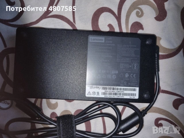 Зарядно за лаптоп Lenovo 20V 11.5A 230W (slim tip) правоъгълна букса, снимка 6 - Части за лаптопи - 54331421