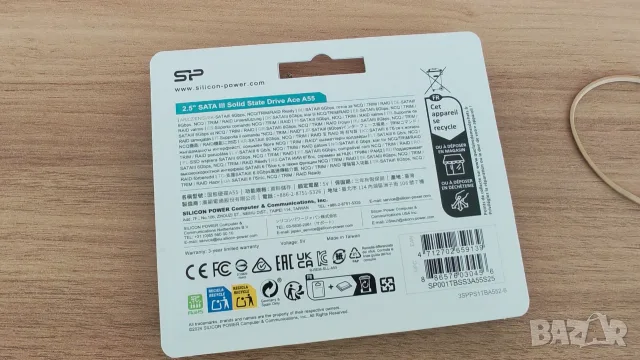 Продавам SSD SILICON POWER A55, 2.5”, 1 TB, снимка 2 - Твърди дискове - 55662871