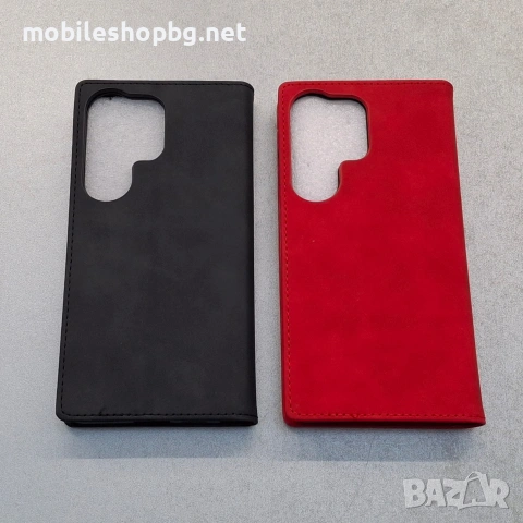 Samsung Galaxy S26 Ultra калъф страничен с прегради и закопчаване черен червен , снимка 2 - Калъфи, кейсове - 53994091