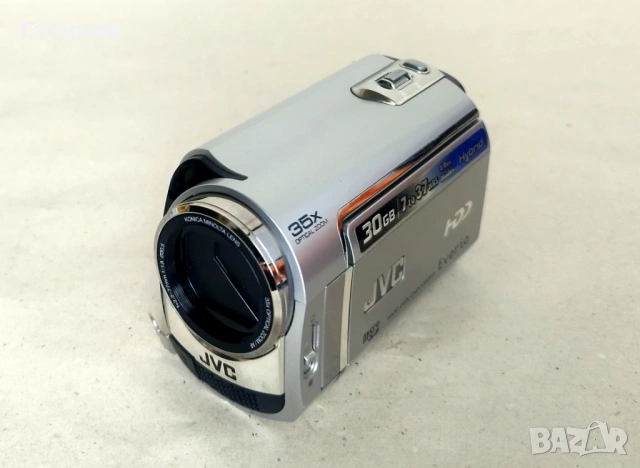 Дигитална хибридна видео камера JVC GZ-MG330 (30 GB HDD + SD), 35x оптичен зум, Japan, снимка 2 - Камери - 54545260