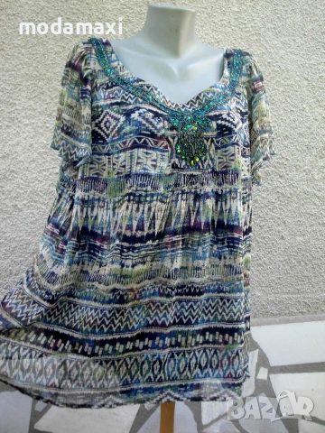 4XL Нова туника Dressbarn  с пайети, снимка 4 - Туники - 55126942