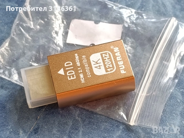 HDMI 2.1 48Gbps EDID emulator , снимка 2 - Кабели и адаптери - 54959722