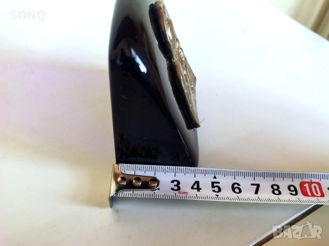 Иконка Дева Мария С Младенеца Върху Кобалтово Стъкло, снимка 8 - Икони - 54020047