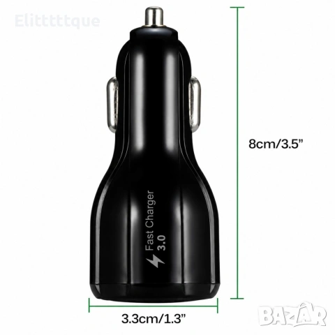 Автомобилно зарядно Quick Charge 3.0 с 2 USB порта , снимка 5 - Друга електроника - 54982151