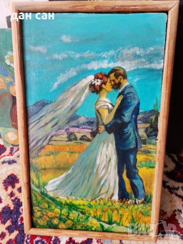 маслени картини датирани подпис , снимка 7 - Антикварни и старинни предмети - 47563098