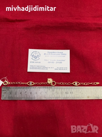 ***НОВА/НЕПОВТОРИМА*** Златна гривна 2.38гр. 14к, снимка 2 - Гривни - 55067380