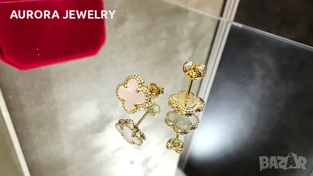 Van Cleef & Arpels VCA Gold Mother of Pearl Sweet Alhambra Дамски Обеци, снимка 9 - Обеци - 55572133