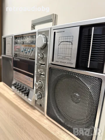 🔈Ретро радиокасетофон SANYO M 9835K - Boombox - профилактиран🔈, снимка 6 - Радиокасетофони, транзистори - 55662414