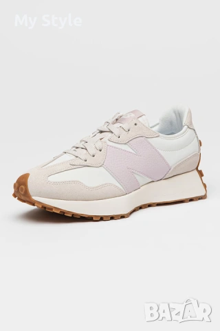 Чисто нови New Balance, Велурени маратоки с кожа, Слонова кост, Бeжово, бледо Розови детайли, 38 р-р