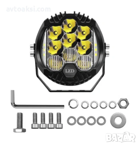 Халоген/Боен Фар с двоен LED дизайн 12/24V-63510, снимка 5 - Аксесоари и консумативи - 54503798