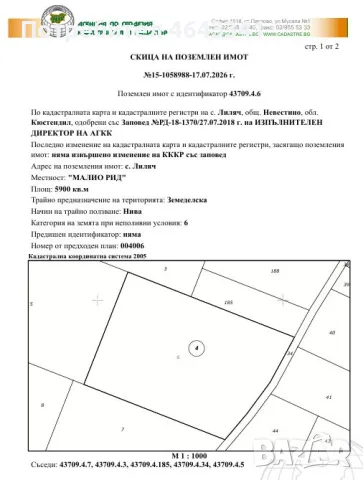 земеделска земя в землището на село Лиляч, снимка 3 - Земеделска земя - 55480097