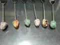 десертни лъжички с естествени камъни , снимка 2