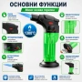 Мини газова горелка туристическа за къмпинг наргиле пури запалка сладкиши кухненска готвене малка, снимка 2