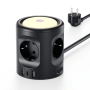 Многоконтактен контакт с превключвател, Sameriver Многоконтактен контакт с 2 USB и 1 USB C, снимка 1