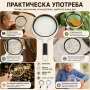 Голяма стъклена увеличителна ръчна лупа с дръжка за четене на книги 3X увеличение голям диаметър , снимка 4