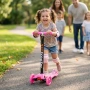 Детска сгъваема тротинетка 21st Scooter със светещи силиконови колела, розова, снимка 4