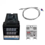Дигитален терморегулатор REX C100 220V 0-400°C + SSR реле 40A + K-тип сонда 10106, снимка 11