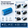 Акумулаторна литиевойонна батерия 16340 123A 3.7V 1200mAh презареждаща се за фенри прожектори лазери, снимка 6
