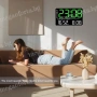Стенен Светещ Часовник с Голям Led Дисплей, Дистанционно, Хронометър, Аларма, Температура, Влажност, снимка 10