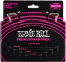 Ernie Ball Flat Ribbon Patch Cable Multi-Pack (P06224) – комплект 10 плоски patch кабела за pedalboa, снимка 1