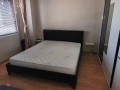 Спалня кожа тъмно кафява 164/190 с подматрачна рамка за двулицев матрак, снимка 6