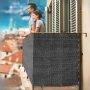Покривало за балкон и тераса, 1.2х5 м, HDPE 180 г/м², 95% UV защита, Тъмно сиво, снимка 1