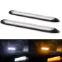 Дневни LED гъвкави светлини с бягащ мигач 27.5см - 2 броя., снимка 1